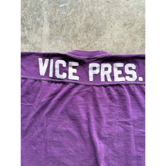 Vintage 1980s Purple Highschool Theater 'Vice President' Womens Shirt Size Small - Picture 4 of 8